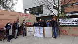 Rassemblement devant le collège JJ Rousseau Argenteuil 