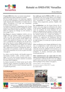 Publication Retraité·es SNES-FSU Versailles N°3 - Février 2026