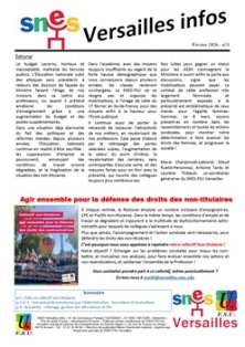 SNES Versailles Infos N°3 - Février 2026 - NON-TITULAIRES